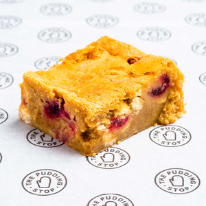 Raspberry & White Chocolate Blondie