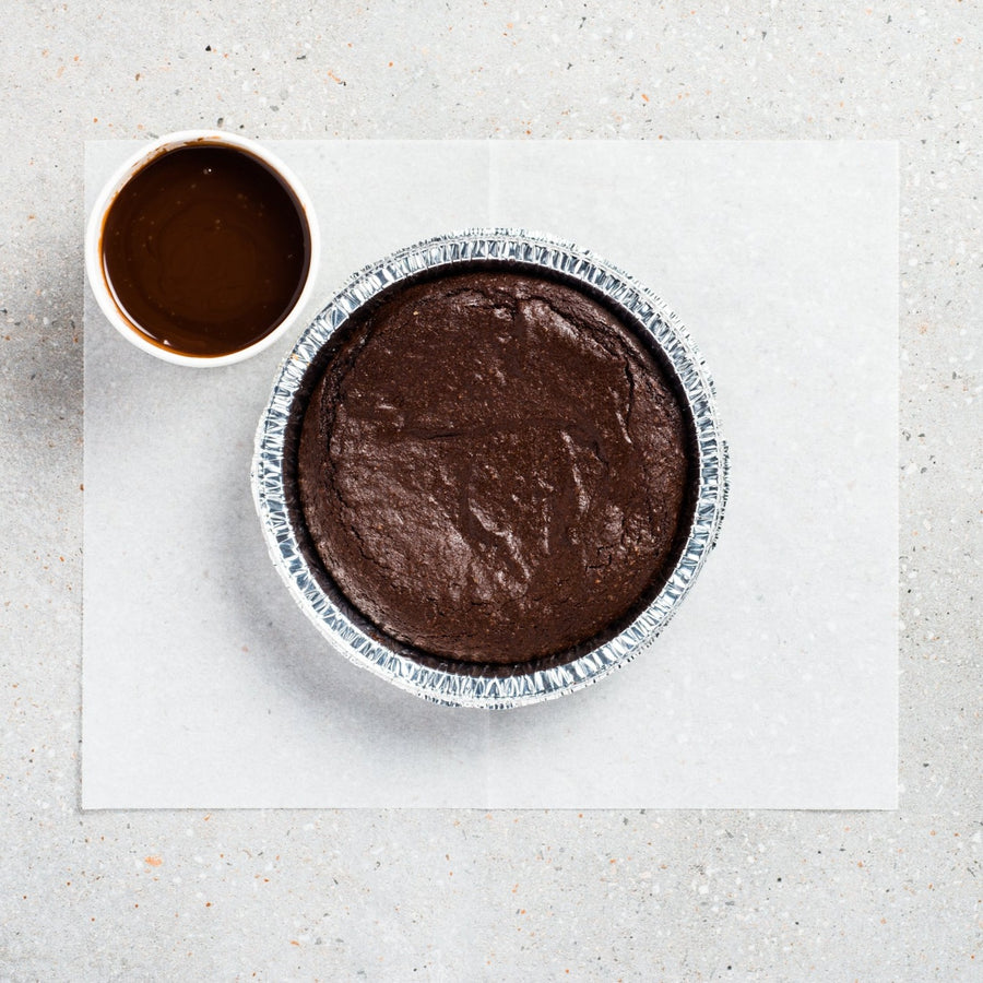 Flourless Chocolate Cake & Salted Caramel Chocolate Sauce (Gluten Free)